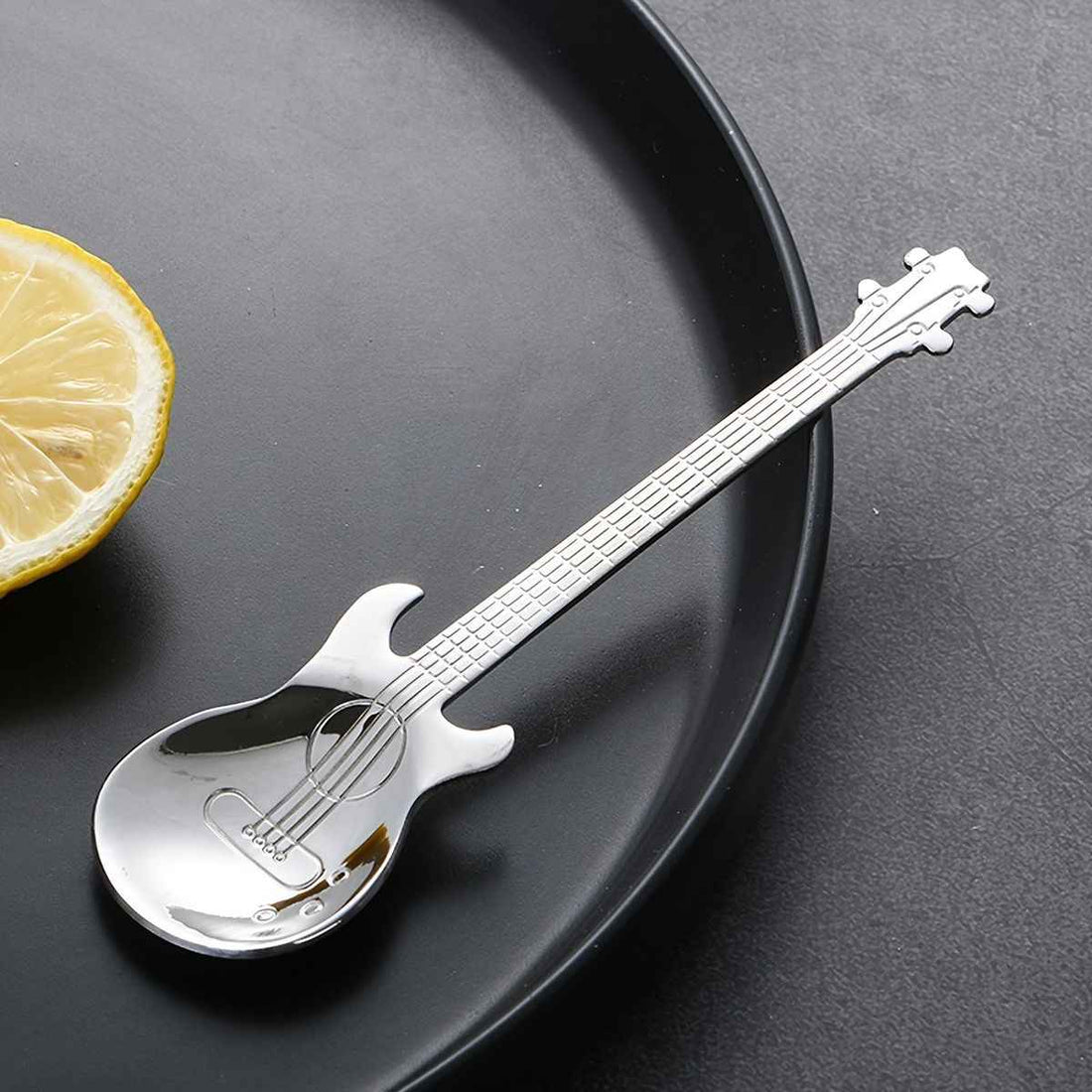 Creative Stainless Steel Guitar Shaped Coffee Stirring Spoon
