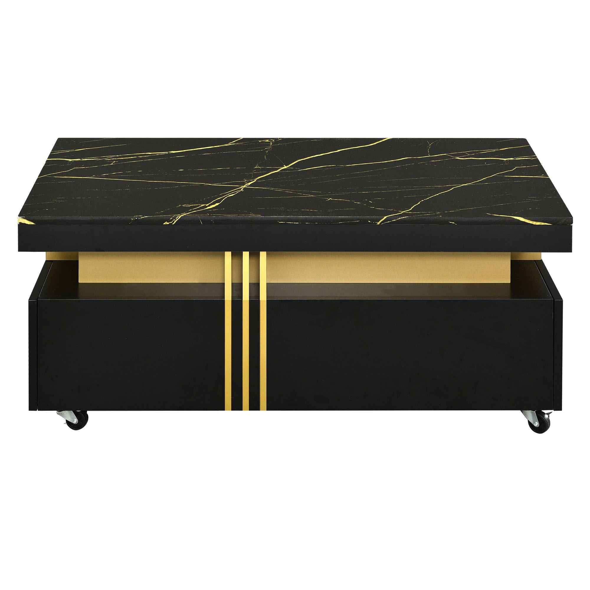 TREND Contemporary Coffee Table with Faux Marble Top