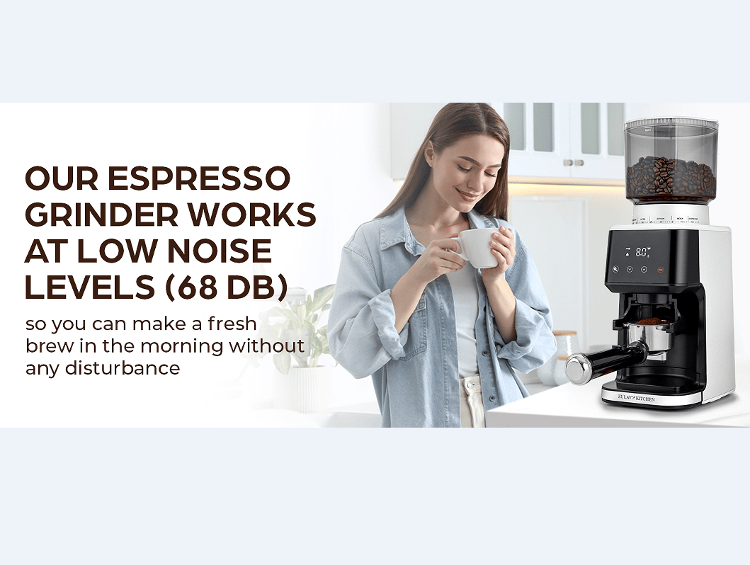 PSCG018 Professional tapered burr coffee grinder 51 gear adjustment powder mesh IMD Touch control Taper unburr electric coffee grinding bean bin 350g powder bin 150g LED