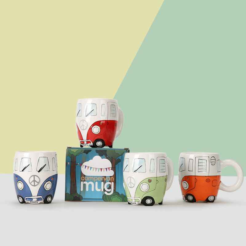 Retro Bus Ceramic Coffee Mug