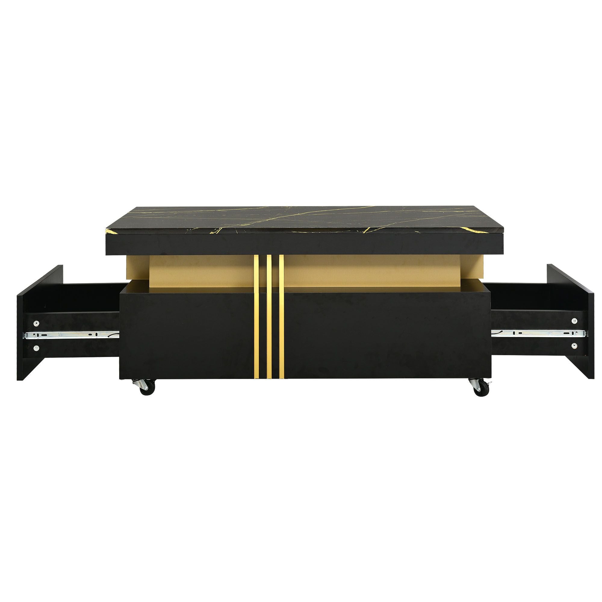 TREND Contemporary Coffee Table with Faux Marble Top