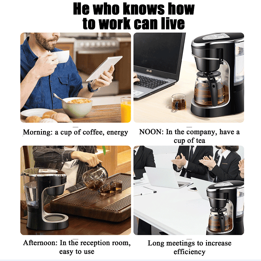 PSC08B Italian drip coffee machine 1200W drip coffee Cups10pc automatic shutdown, keeps warm for 4h American-style espresso, smart home coffee, commercial coffee, espresso,