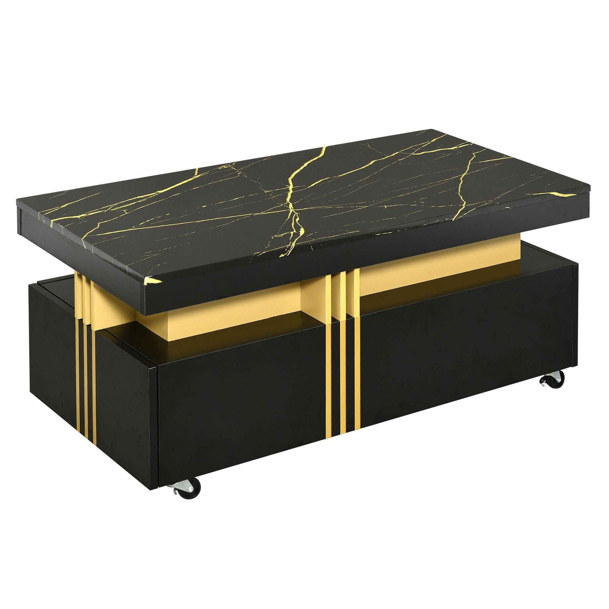 TREND Contemporary Coffee Table with Faux Marble Top