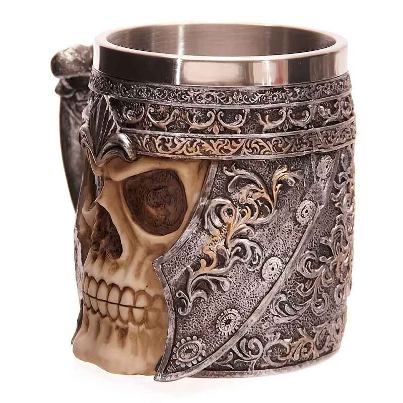 Skull Knight Mug Stainless Steel Viking Skull Mug