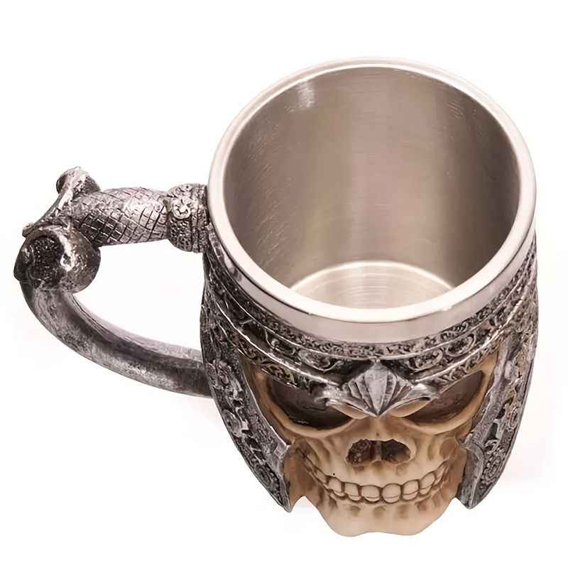 Skull Knight Mug Stainless Steel Viking Skull Mug