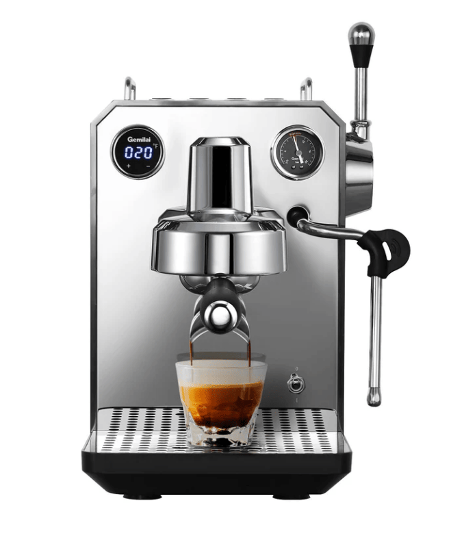 PSG3006W American-style espresso machine, semi-automatic coffee maker with 1450W power output and 15Bar espresso extraction capacity. Features ULKA high-pressure pump, 1.7L water tank, steam milk fro