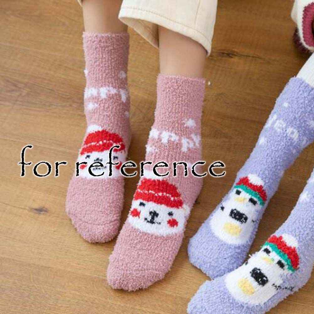 Cute Coral Fleece Christmas Socks Winter Home Warm Floor