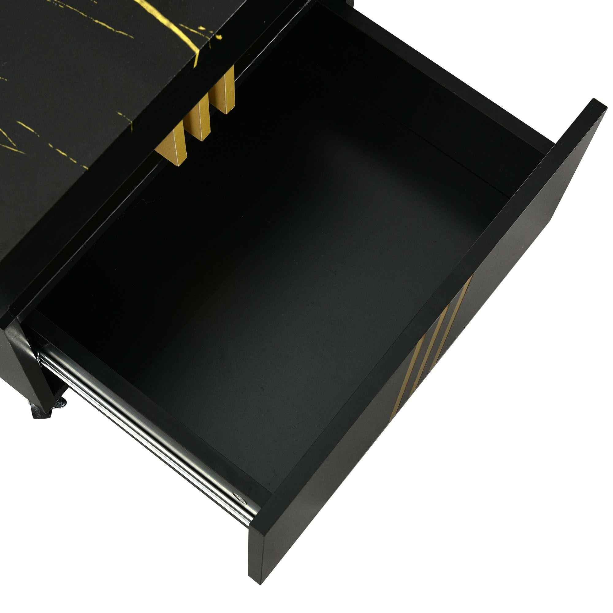 TREND Contemporary Coffee Table with Faux Marble Top