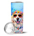 Great Pyrenees Hippie Dawg Stainless Steel Skinny Tumbler Vacuum Double Walled Reusable Insulated Tumbler Travel Cup for Coffee Cocktails Gift with Lid, 20 oz