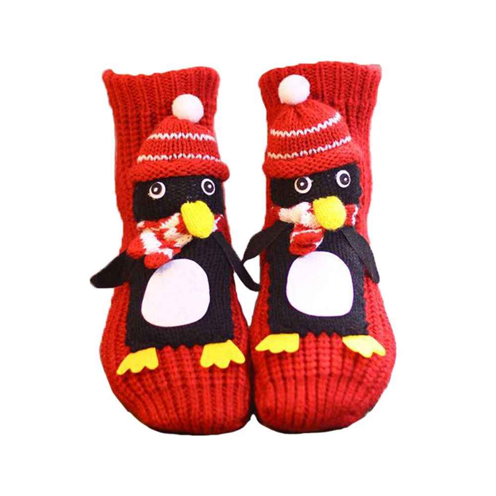 Novelty Handmade Cat Knit Slipper Socks Non-slip