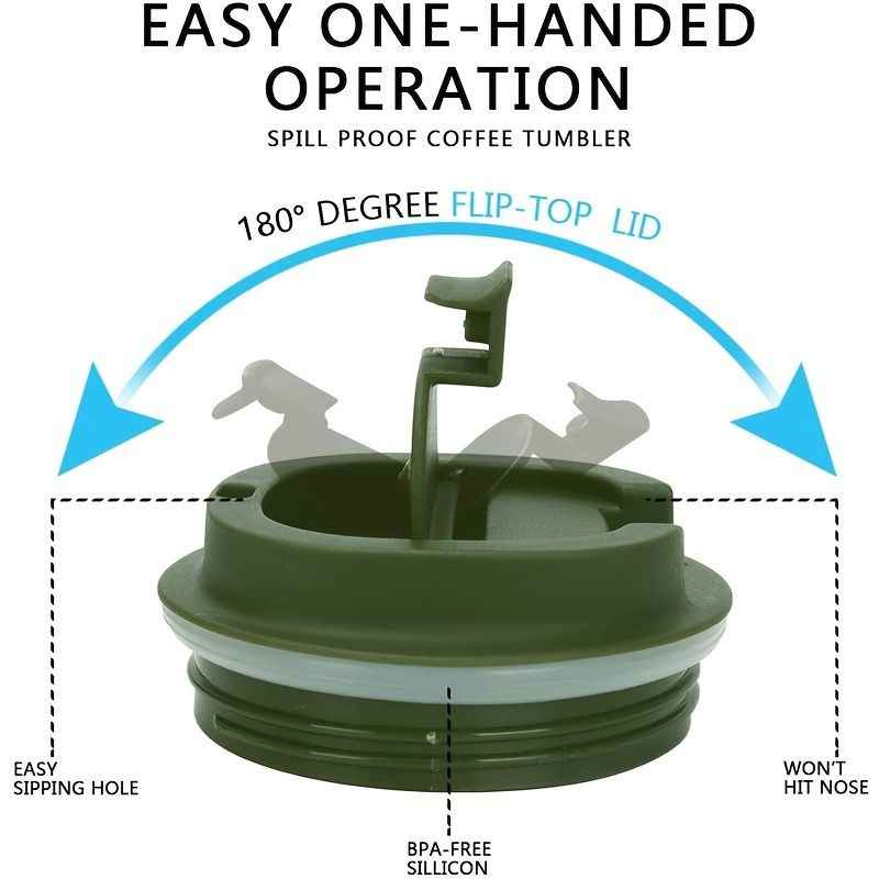 1pc; Stainless Steel Vacuum Insulated Tumbler; Coffee Travel Mug Spill Proof With Lid; Thermos Cup For Keep Hot/Ice Coffee; Tea And Beer