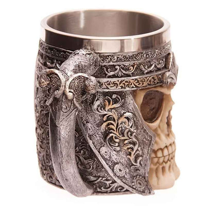  Skull Knight Mug Stainless Steel Viking Skull Mug