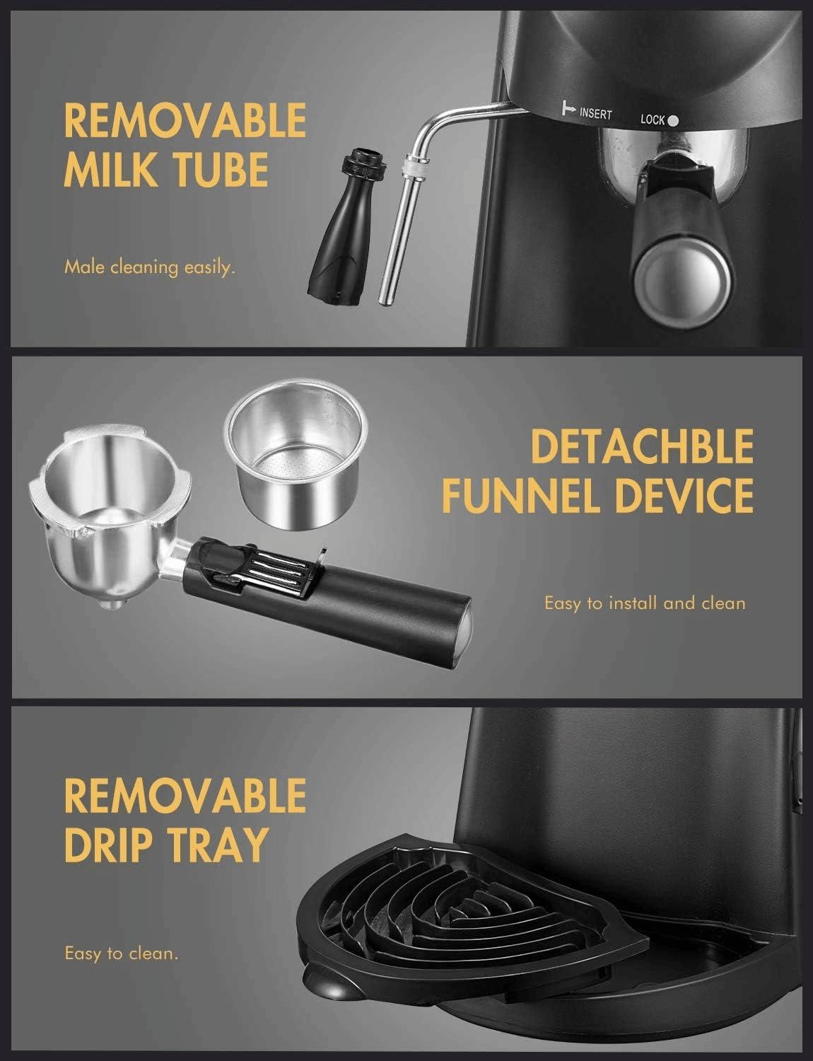 PSCM6810 3.5bar Steam Epresso Machine 4 cup Epresso Machine Epresso cappuccino coffee home compact espresso machine