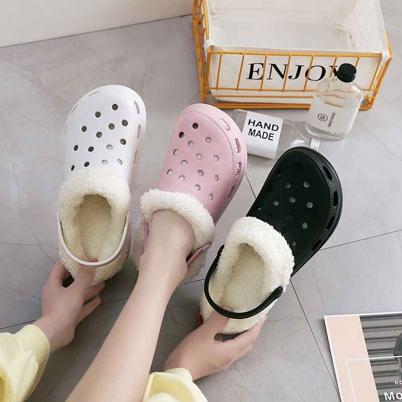 Winter velvet hole shoes women&