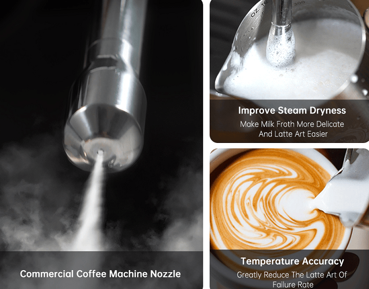 capsule + coffee powder + milk foam 3-in-1 semi-automatic coffee machine 19Bar extraction mocha Nestle espresso 1 cup / 2 cup, electronic button powder hammer 51mm touch sensing 1450W steam