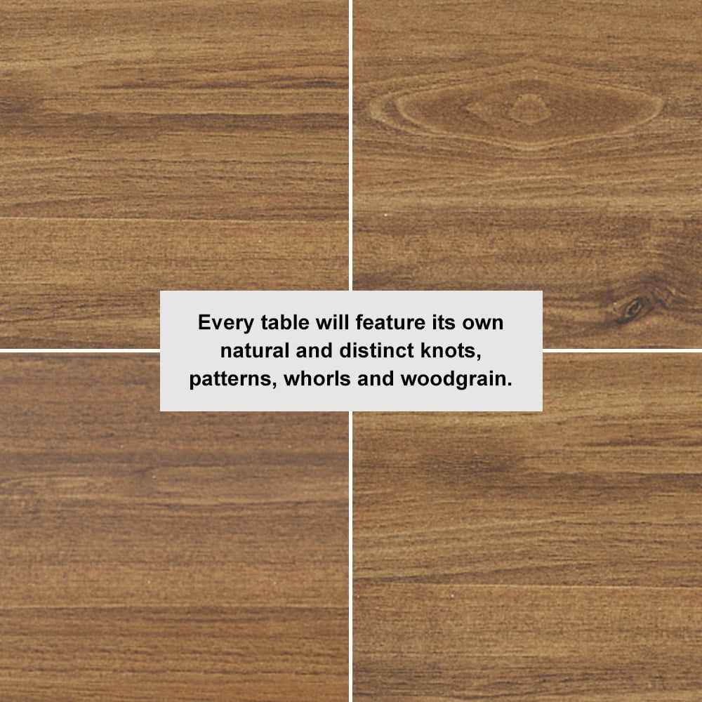 Rustic Round Coffee Table with Solid Wood Tabletop Metal Leg