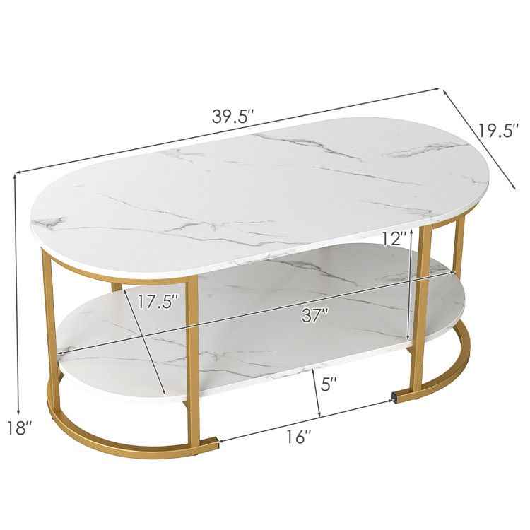 Table with Spacious Tabletop and Open Storage Shelf