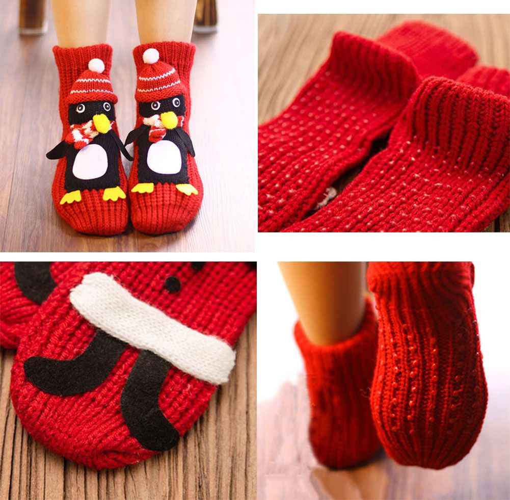Novelty Handmade Cat Knit Slipper Socks Non-slip