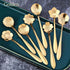 8Pcs Stainless Steel Flower Spoon Coffee Tea Spoon