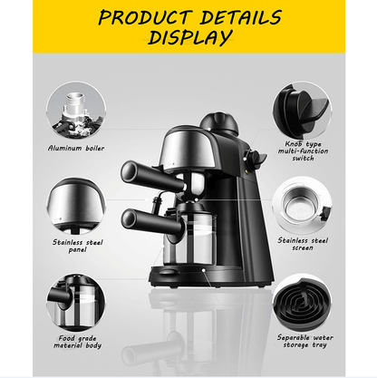 PSCM6810 3.5bar Steam Epresso Machine 4 cup Epresso Machine Epresso cappuccino coffee home compact espresso machine