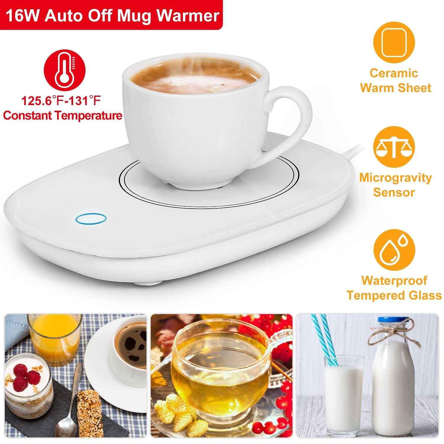 Coffee Mug Warmer Cup Warmer Auto Shut Off Coffee Tea Milk Electric Heater Pad Office Home Desk Coffee Mug Warmer Electric Beverage Warme