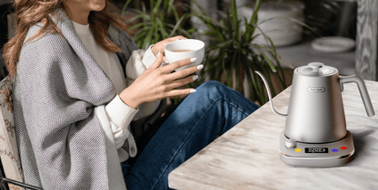 1200W Coffee brewing pot 0.8L gooseneck kettle quick boiling LCD screen A1 H temperature control SUS304 food grade without BPA automatically closed