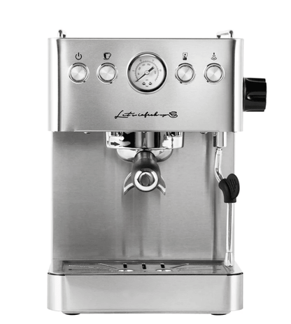 PSG3005H Semi-Automatic Coffee Machine 1500W Coffee Machine 15Bar Espresso Coffee ULKA High-Pressure Pump Extracts 1/2 Cup of Espresso Coffee Machine 1.7L Water Tank Steam Milk Foamer/Steam Stick Ele