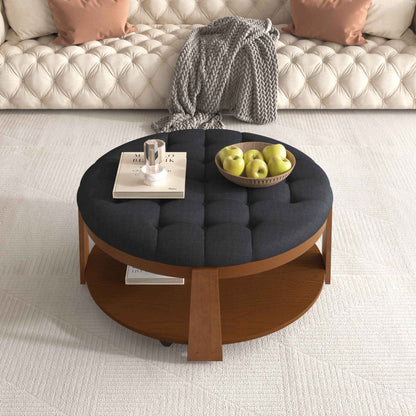 Modern Large Round Ottoman Coffee Table