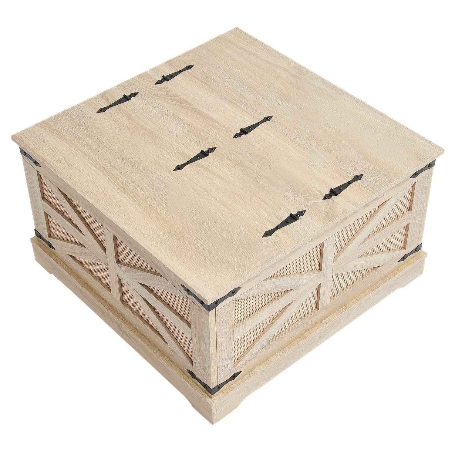 VEVOR Rattan Coffee Table Rectangle Rattan