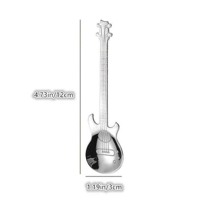 Creative Stainless Steel Guitar Shaped Coffee Stirring Spoon