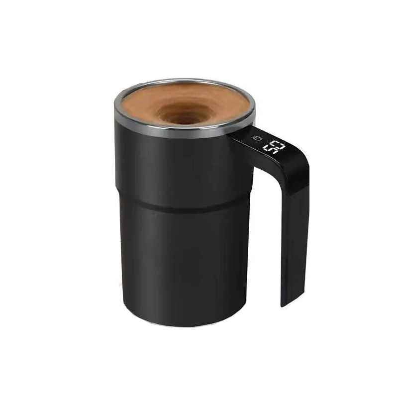 Stainless Steel Self-Stirring Coffee Cup with LED Digital Display