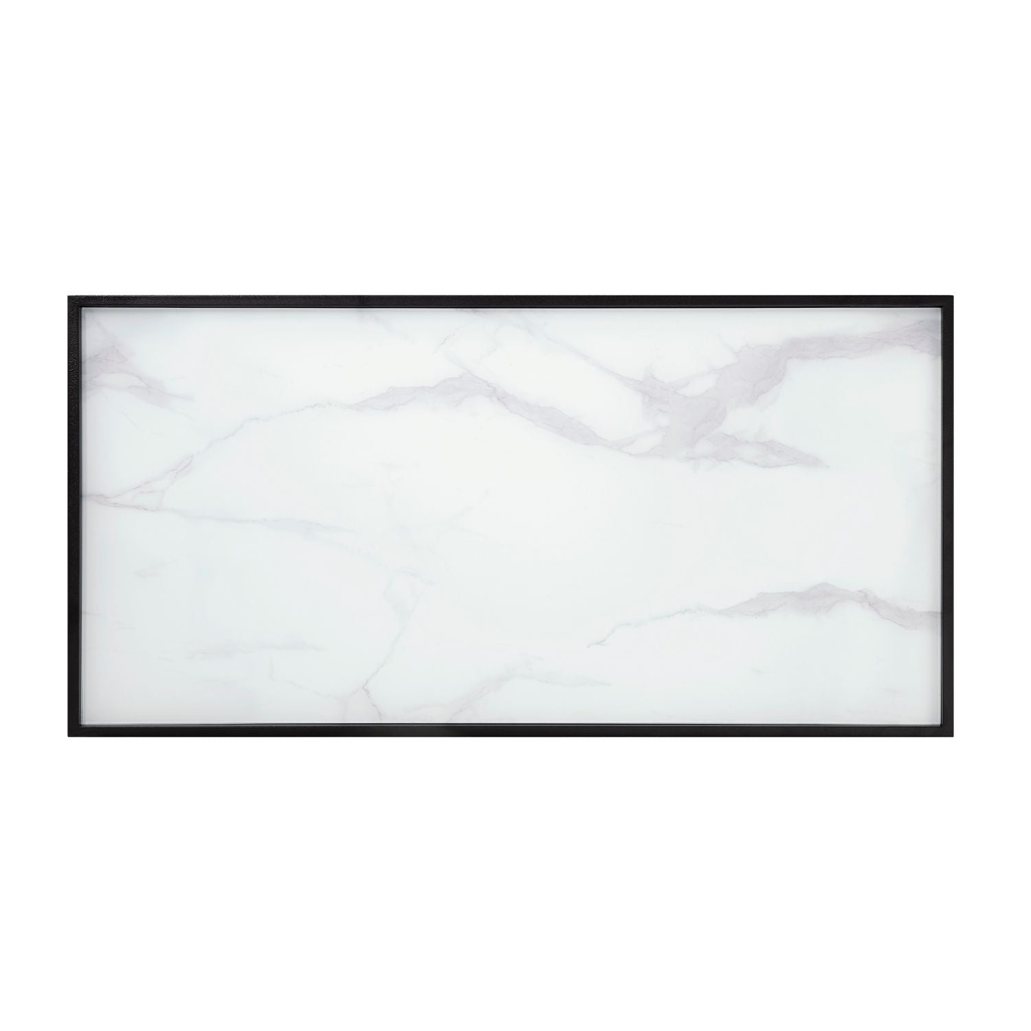 Table Set Temper Glass Top Coffee and End Black Metal Frame