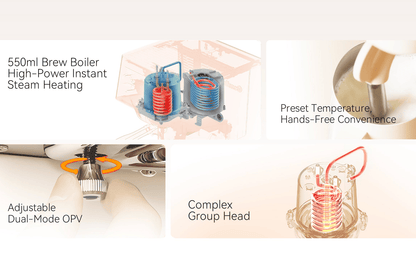 PSG3028A American-style espresso machine, semi-automatic coffee maker with 1450W power and 15Bar espresso extraction. Features ULKA high-pressure pump, 1.7L water tank, ivory white finish, steam mil