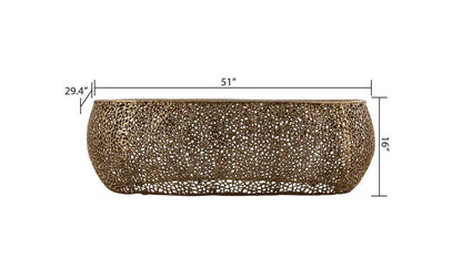 T3601-50 Oval Coffee Table Gold