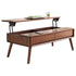 Elevating Center Table Solid Oak Wood Top Plate Desk Coffee