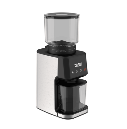 PSCG018 Professional tapered burr coffee grinder 51 gear adjustment powder mesh IMD Touch control Taper unburr electric coffee grinding bean bin 350g powder bin 150g LED