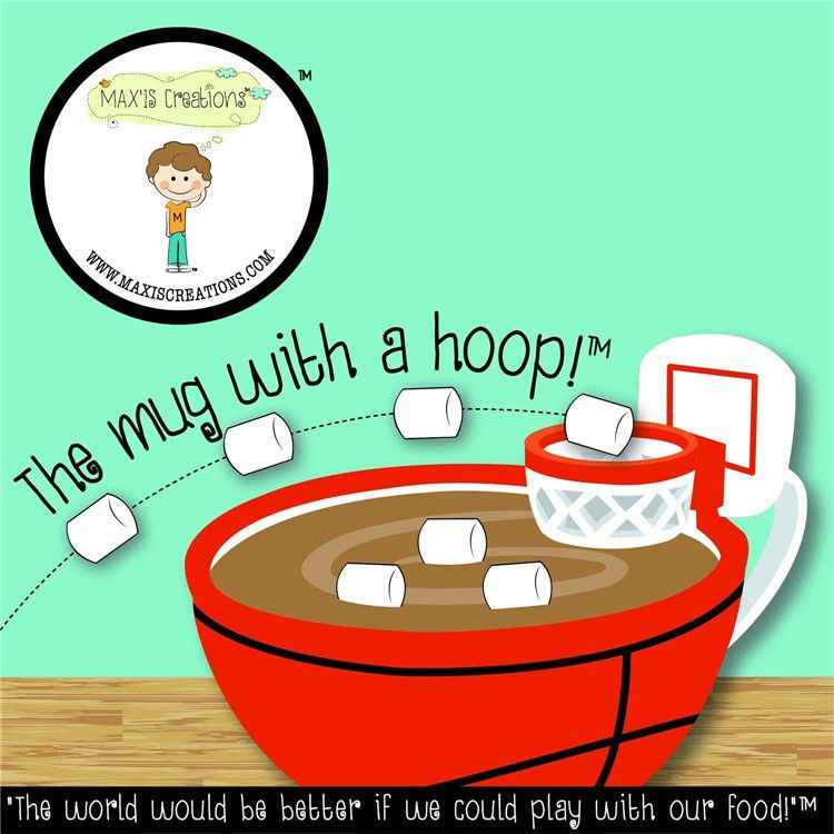 The Mug with a Hoop | Ceramic Coffee &amp; Hot Chocolate Mug;  Cereal;  Soup Bowl | 16OZ Cup | Best Novelty Gift Idea for Coaches;  Dad;  Mom;  Kids;  Birthday;  Basketball &amp; All Sport Lovers