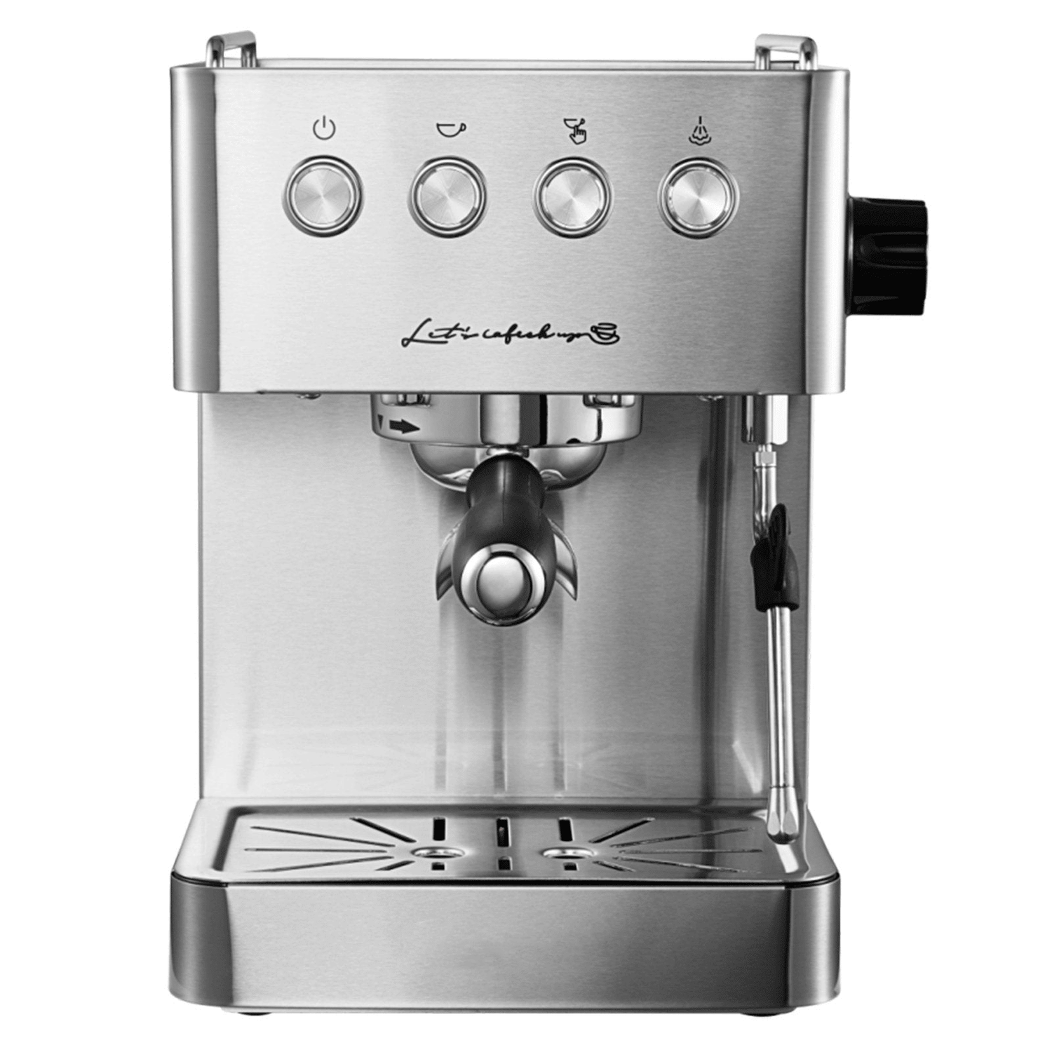 PSG3005H Semi-Automatic Coffee Machine 1500W Coffee Machine 15Bar Espresso Coffee ULKA High-Pressure Pump Extracts 1/2 Cup of Espresso Coffee Machine 1.7L Water Tank Steam Milk Foamer/Steam Stick Ele