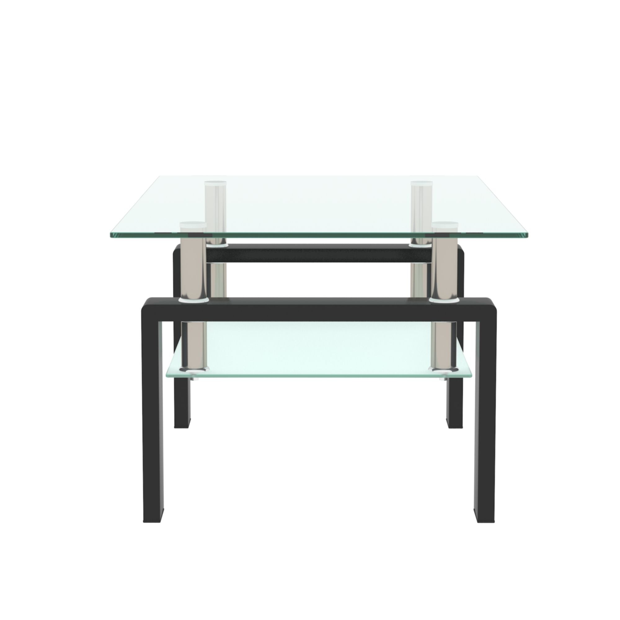 Rectangle Black Glass Coffee Table