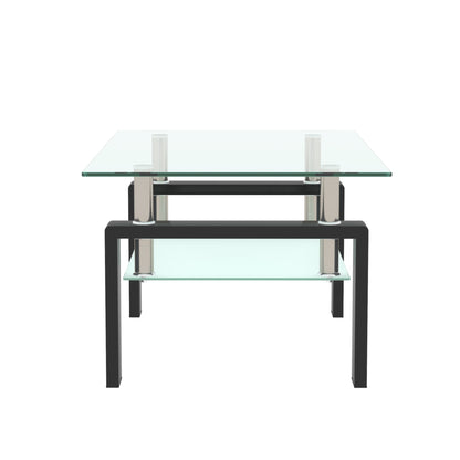 Rectangle Black Glass Coffee Table