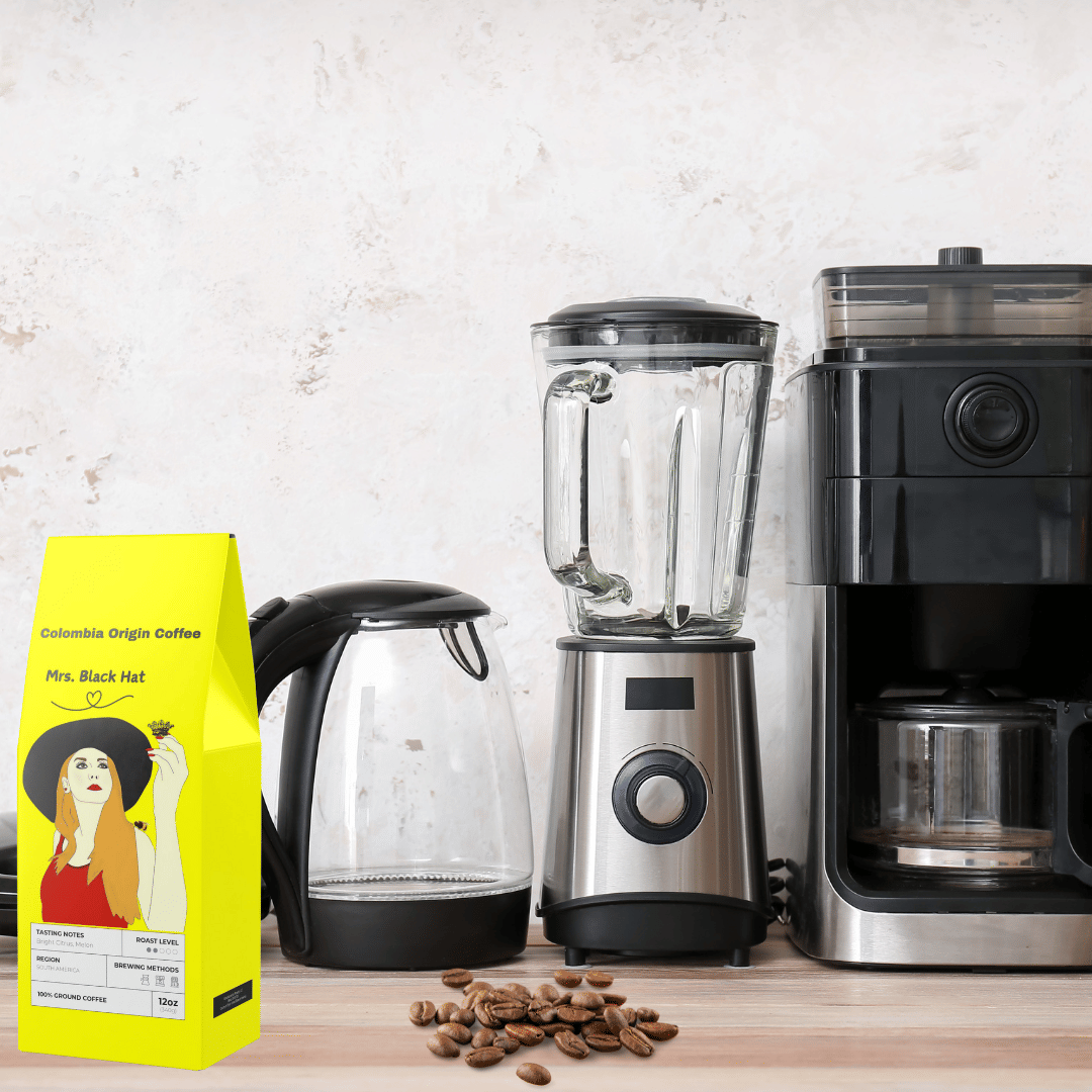 Mrs. Black Hat Colombia Single Origin Coffee, Light - Medium Roast, Medium Roast Coffee, Dark Roast Coffee, Coffee Bean, Whole Coffee Beans