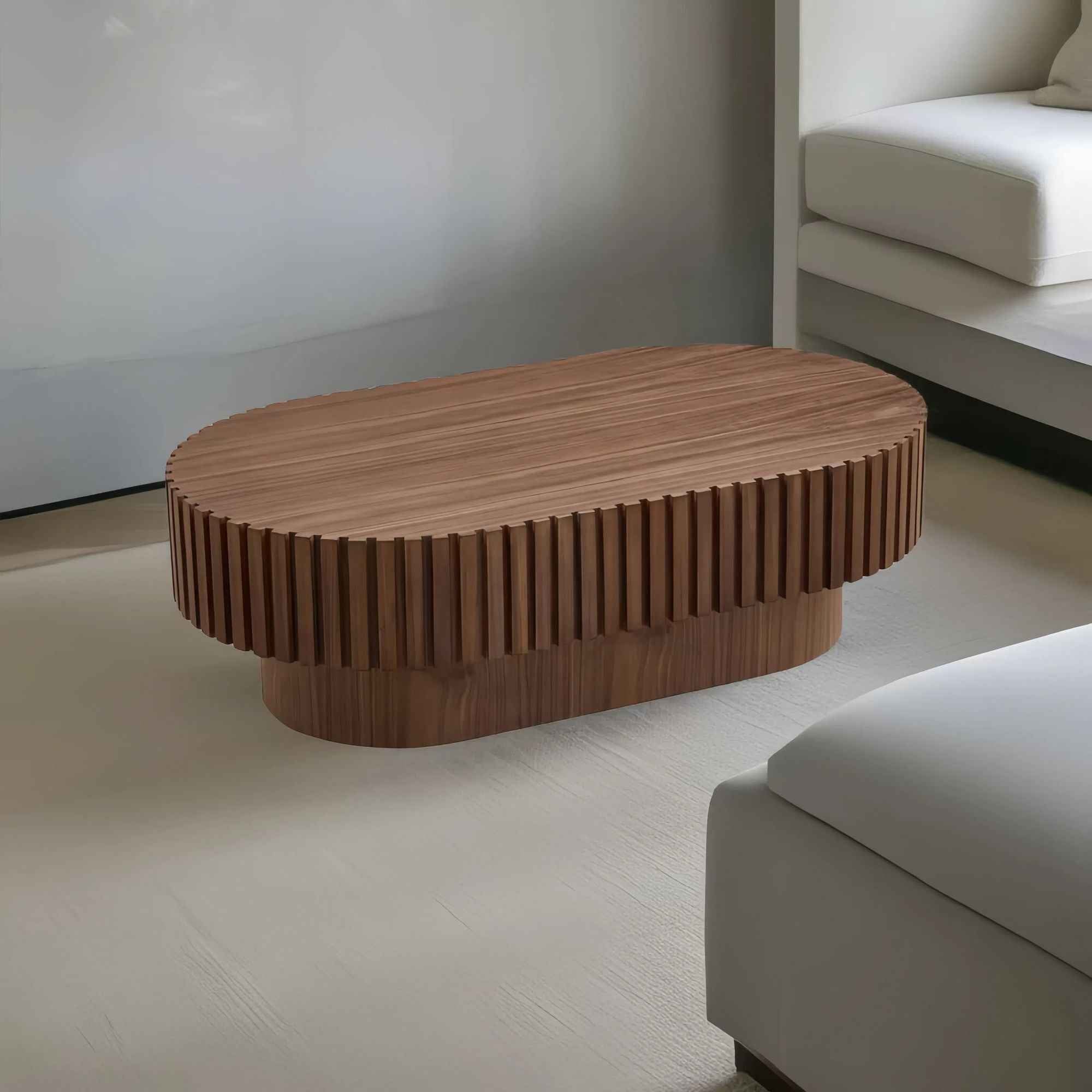 Drum Coffee Table Oval Coffee Table 