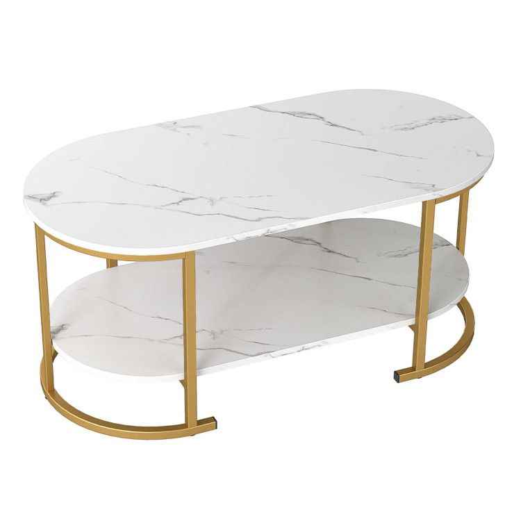 Table with Spacious Tabletop and Open Storage Shelf