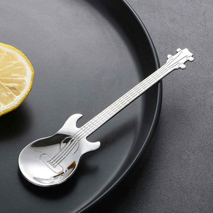 Creative Stainless Steel Guitar Shaped Coffee Stirring Spoon