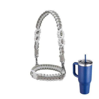 Hand Woven Mug Holder Boho Daisy Mug Strap for Water Mug