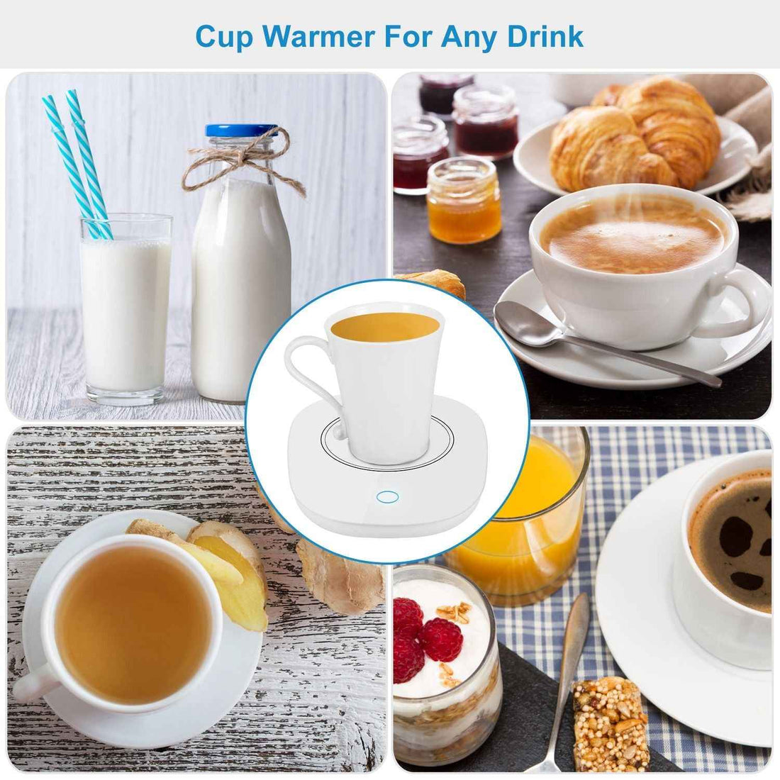 Coffee Mug Warmer Cup Warmer Auto Shut Off Coffee Tea Milk Electric Heater Pad Office Home Desk Coffee Mug Warmer Electric Beverage Warme