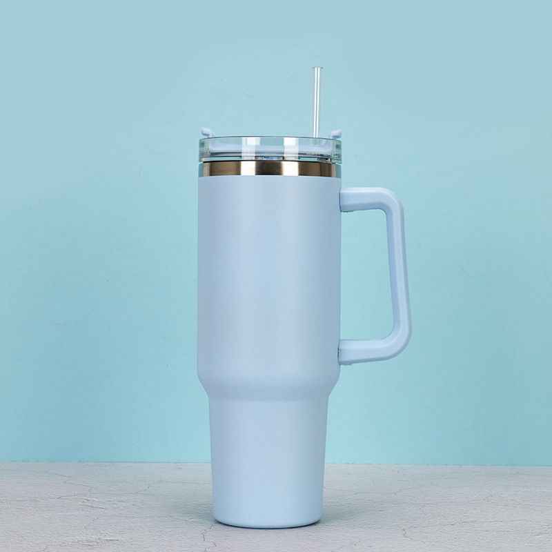 1200ml Stainless Steel Mug Coffee Cup Thermal Travel Car Auto Mugs Thermos 40 Oz Tumbler with Handle Straw Cup Drinkware New In