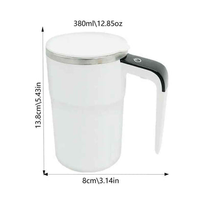 Stainless Steel Self-Stirring Coffee Cup with LED Digital Display