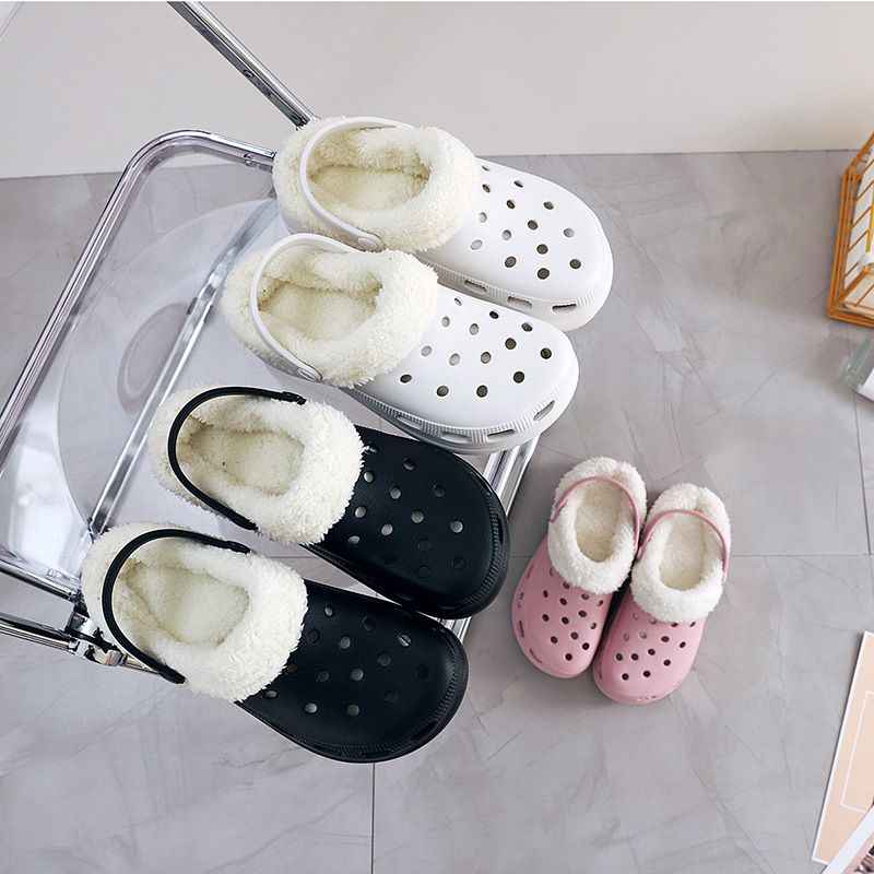 Winter velvet hole shoes women&