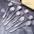 8Pcs Stainless Steel Flower Spoon Coffee Tea Spoon
